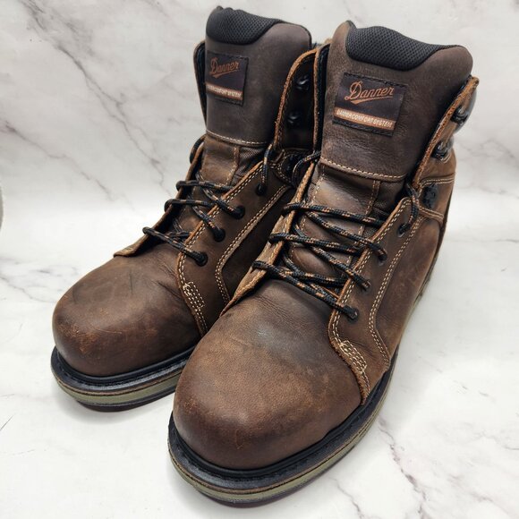 Danner Steel Yard 6" Brown Work Boots Steel Safety Toe Rugged Leather Men's 11 - Picture 1 of 12